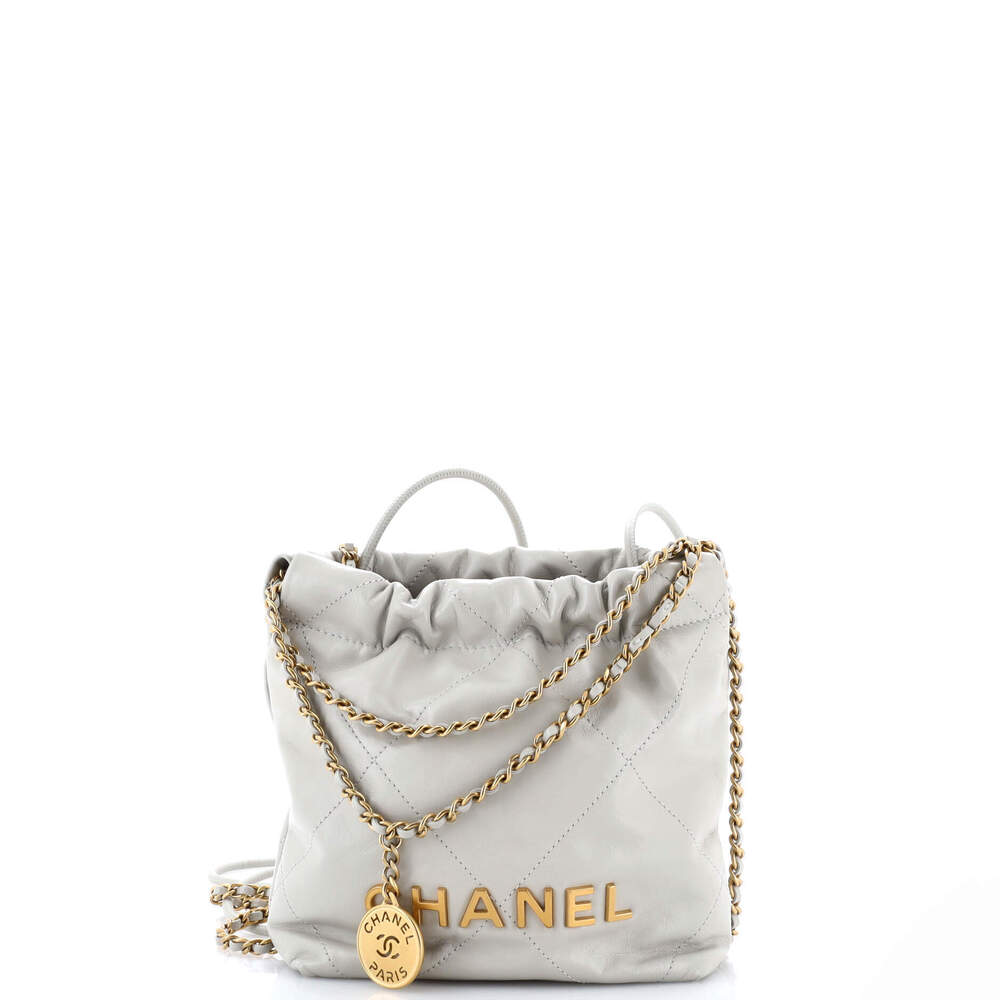 Chanel Mini 22 Chain Hobo Quilted Calfskin